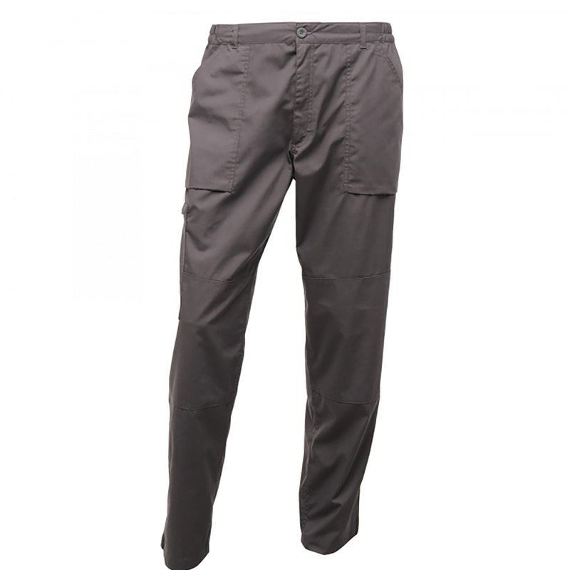 Regatta Mens Workwear Action Pants Water Repellent In Grey