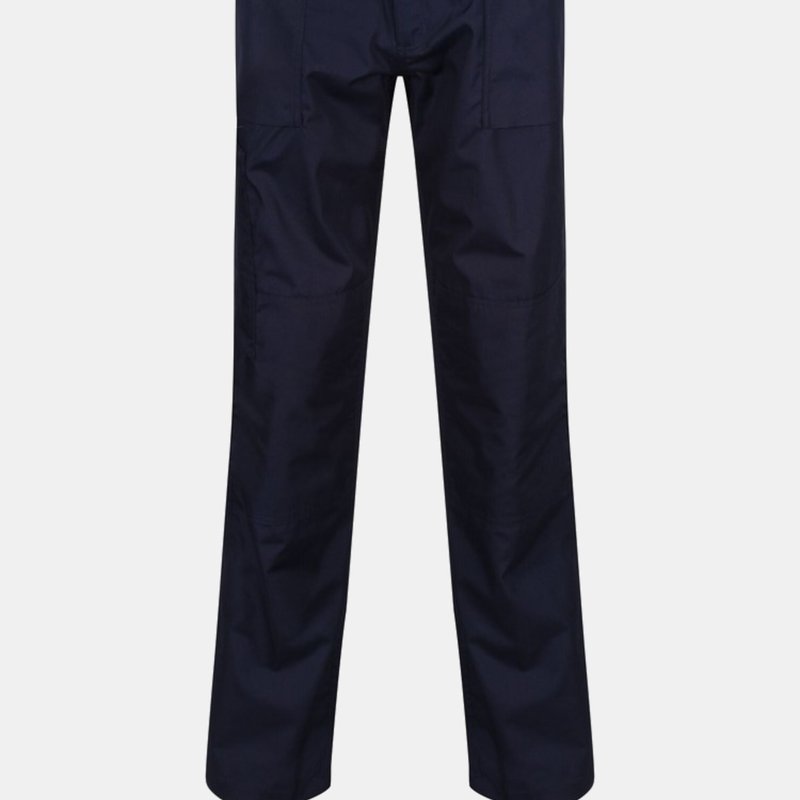 Regatta Mens Workwear Action Pants Water Repellent In Blue