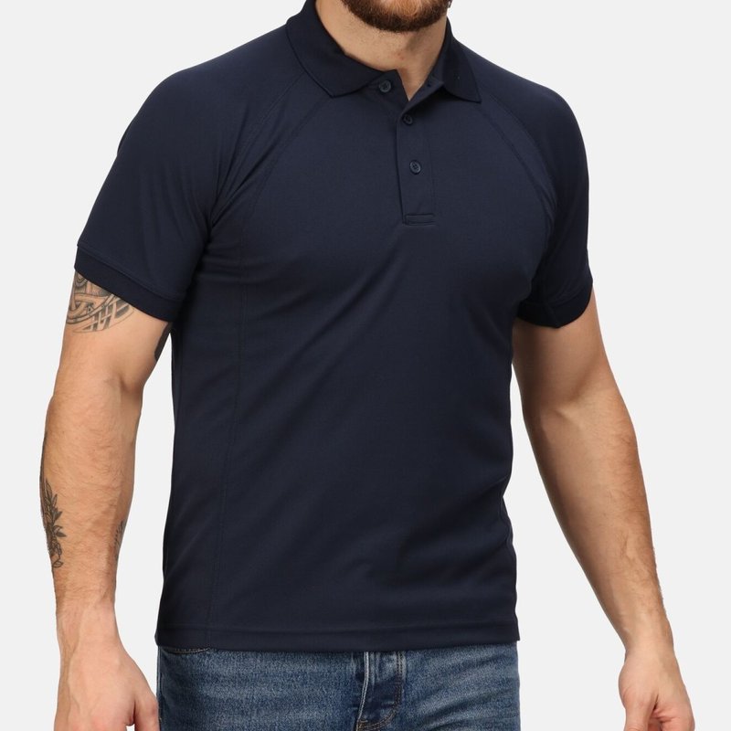 Regatta Professional Mens Coolweave Short Sleeve Polo Shirt In Blue