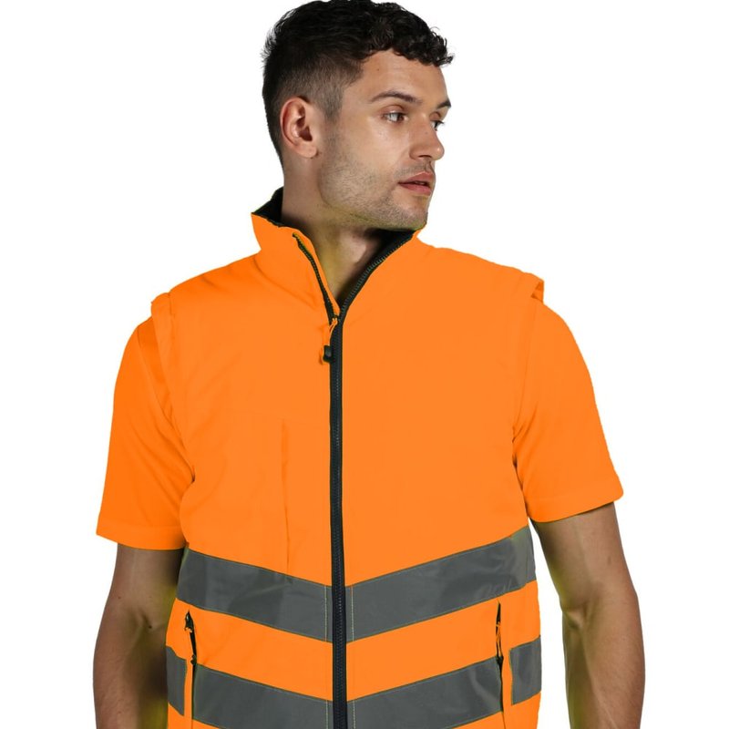 Regatta Professional Mens Hi Vis Pro Vest In Orange