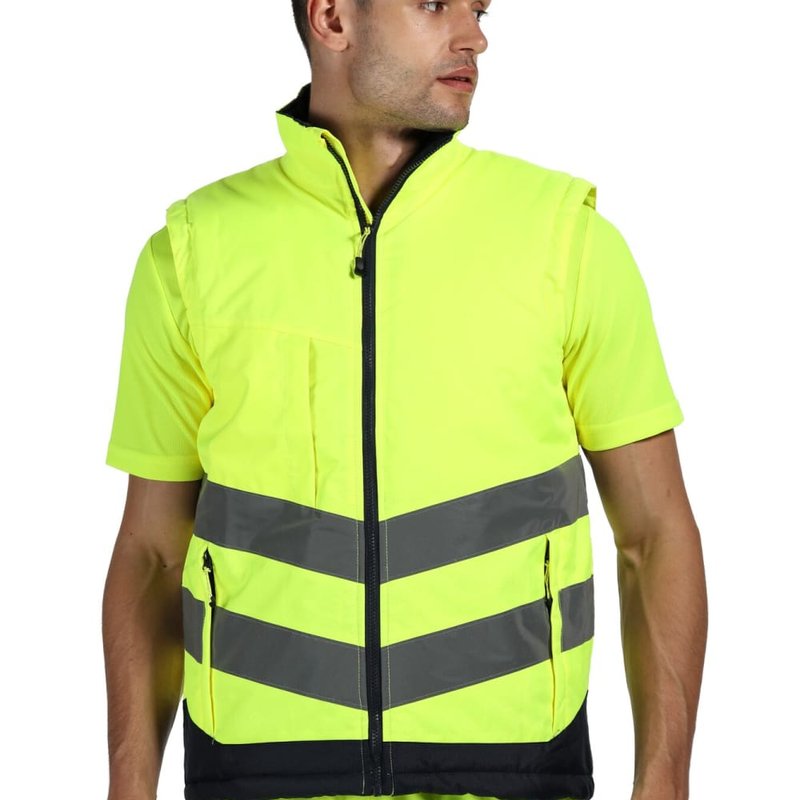 Regatta Professional Mens Hi Vis Pro Vest In Yellow