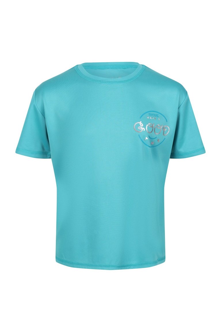 Regatta Childrens/Kids Alvarado VI Smiley T-Shirt - Turquoise