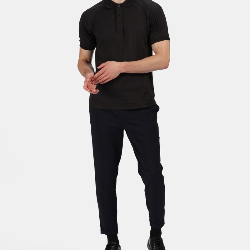 Regatta Hardwear Mens Coolweave Short Sleeve Polo Shirt (black)