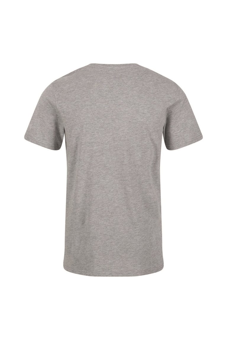Regatta Mens Cline VI Marl Cotton T-Shirt (Silver Grey)