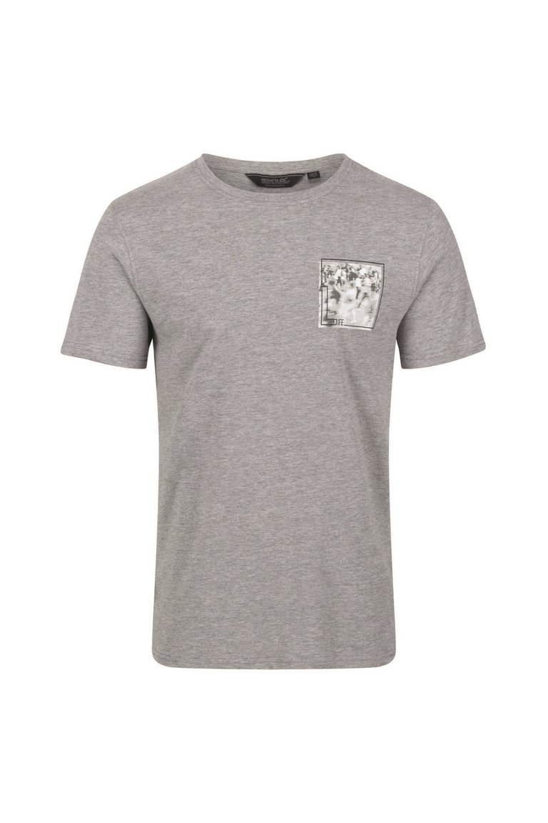 Regatta Mens Cline VI Marl Cotton T-Shirt (Silver Grey) - Silver Grey