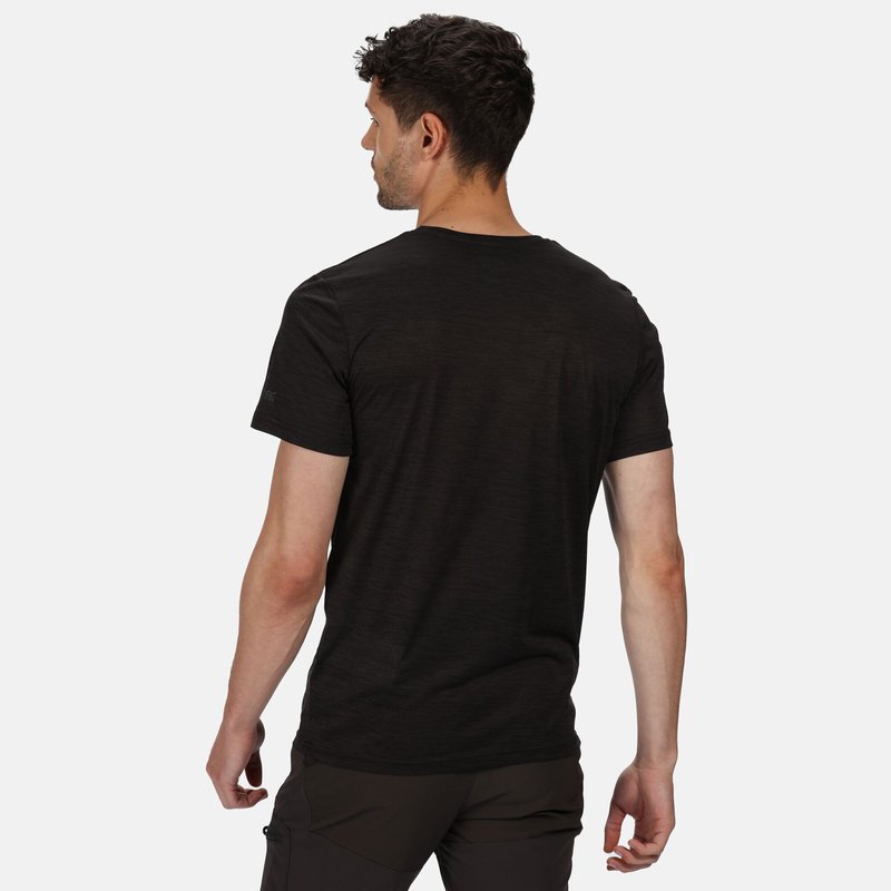 Shop Regatta Mens Fingal Edition Marl T-shirt In Black