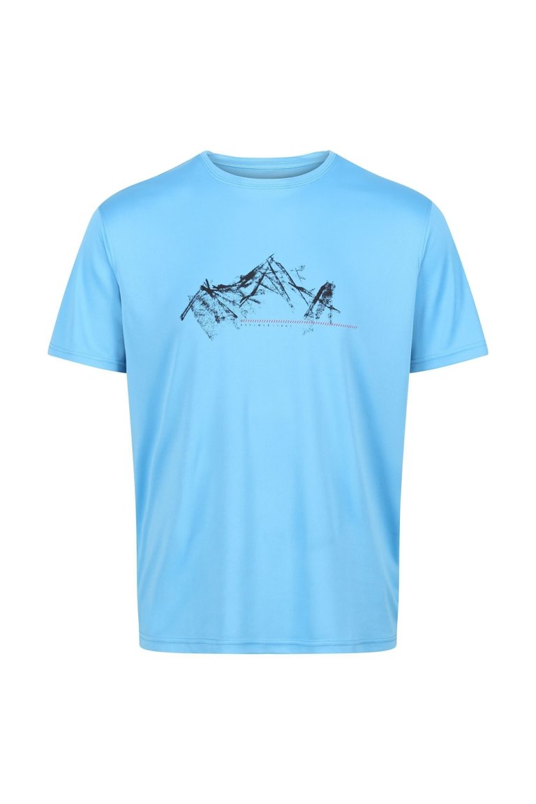 Regatta Mens Fingal VI Mountain T-Shirt - Sky Blue