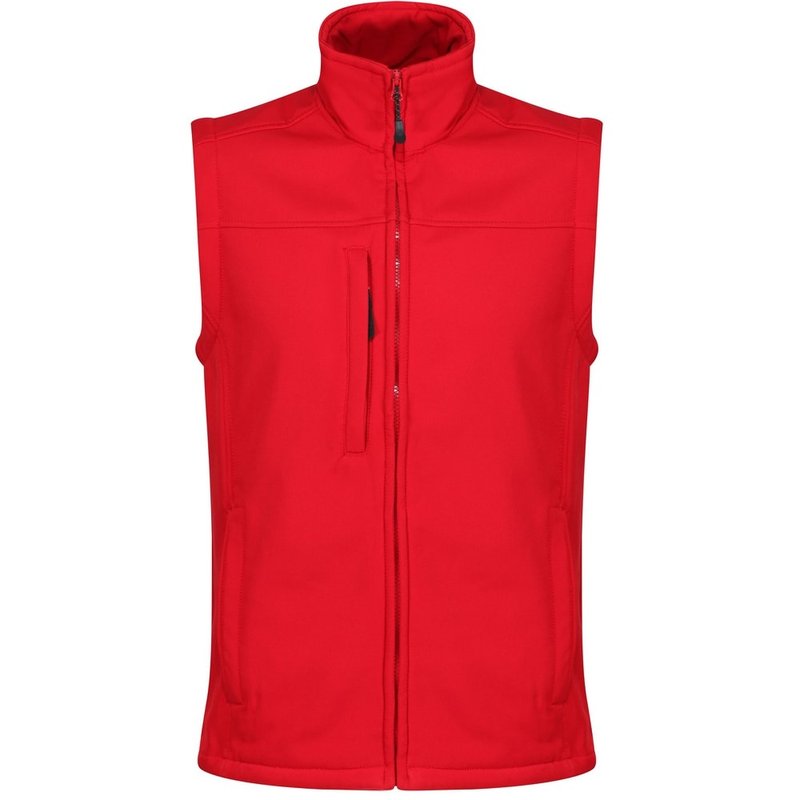 Regatta Mens Flux Softshell Bodywarmer / Water Repellent Sleeveless Jacket In Classic Red