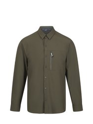 Regatta Mens Highton Long-Sleeved Shirt - Dark Khaki