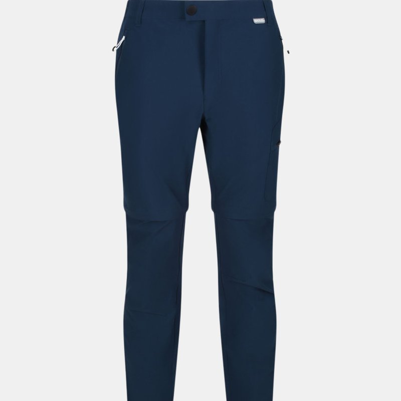 Shop Regatta Mens Highton Zip Off Walking Pants In Blue