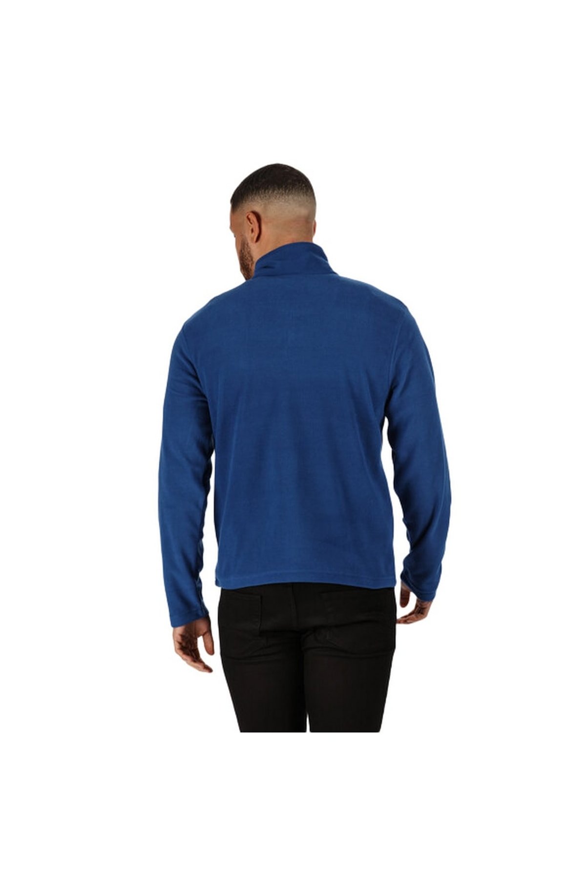 Details about   Professional Men's Micro Zip Neck Fleece Blue 