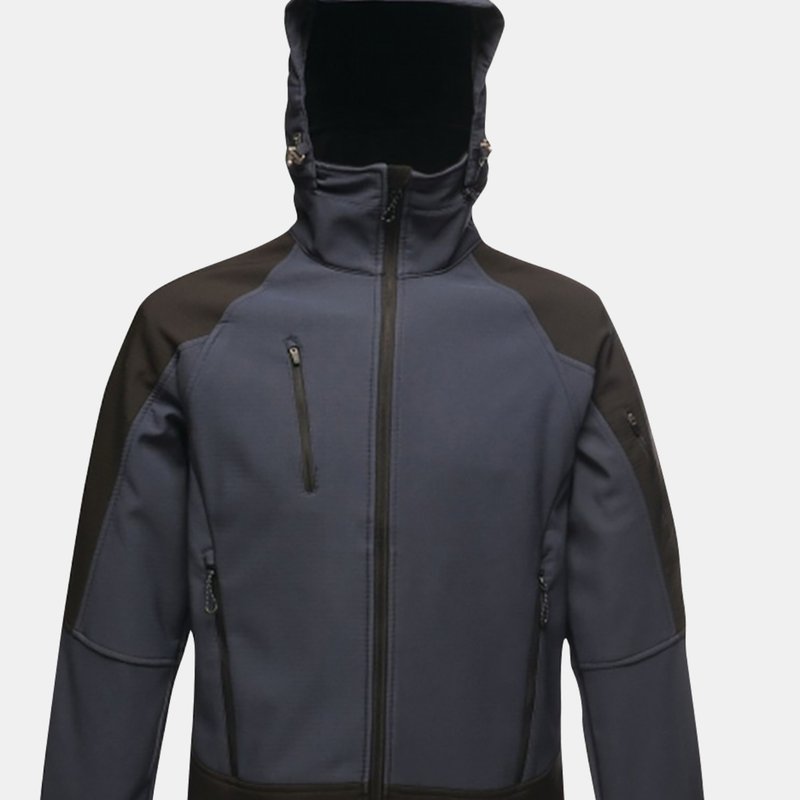 Regatta Mens Powergrid 3 Layer Jacket (navy Blue/ Black)