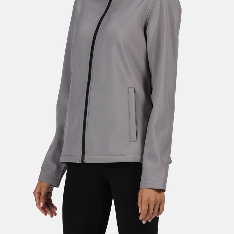 Regatta Womens/ladies Ablaze Printable Softshell Jacket In Grey