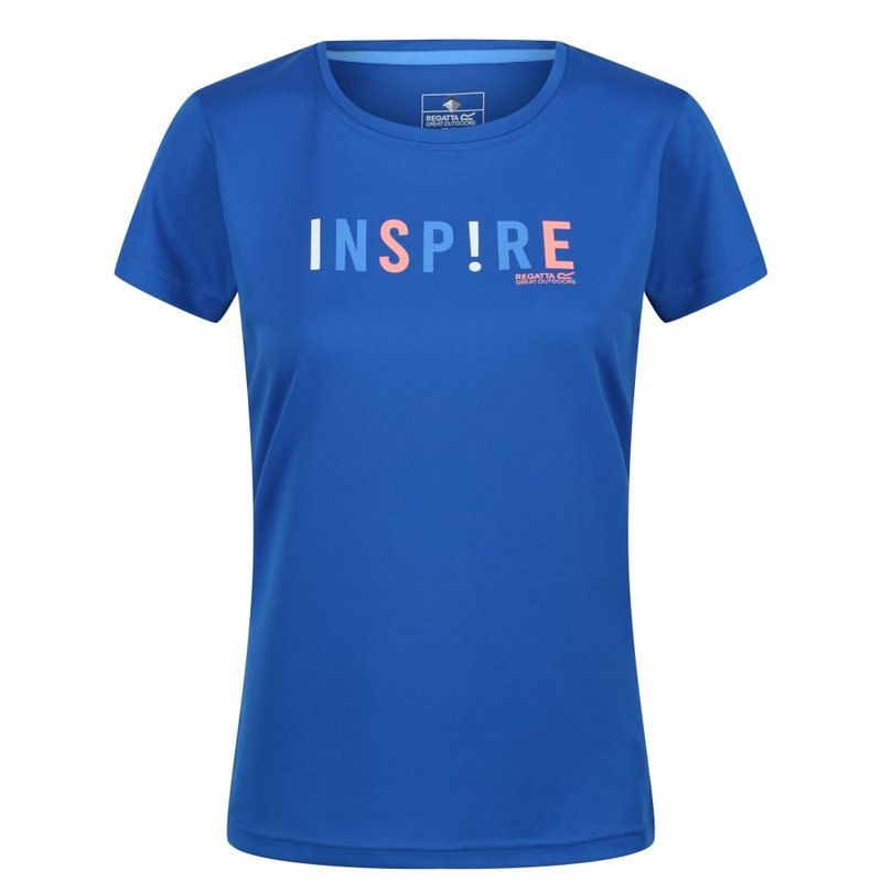 Regatta Womens/ladies Fingal Vi Text T-shirt In Lapis Blue