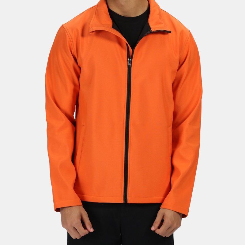 Regatta Standout Mens Ablaze Printable Soft Shell Jacket In Orange