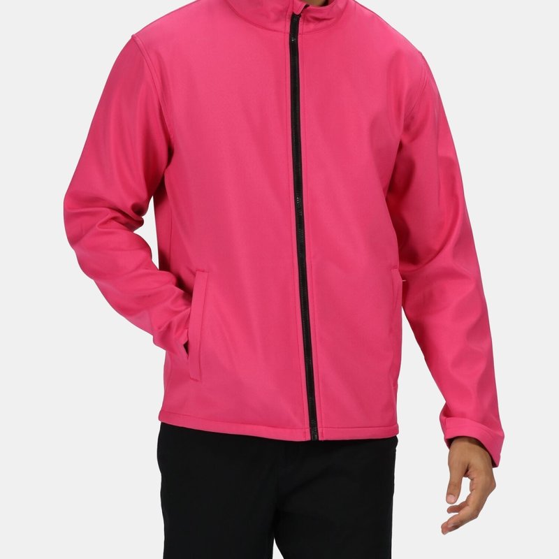 Regatta Standout Mens Ablaze Printable Softshell Jacket In Pink