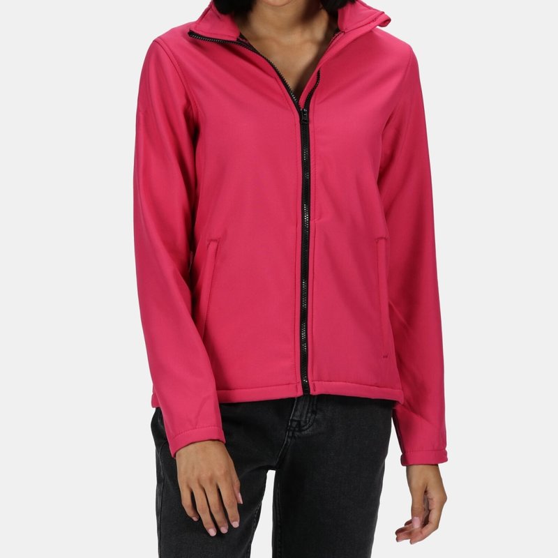 Regatta Standout Womens/ladies Ablaze Printable Soft Shell Jacket In Pink