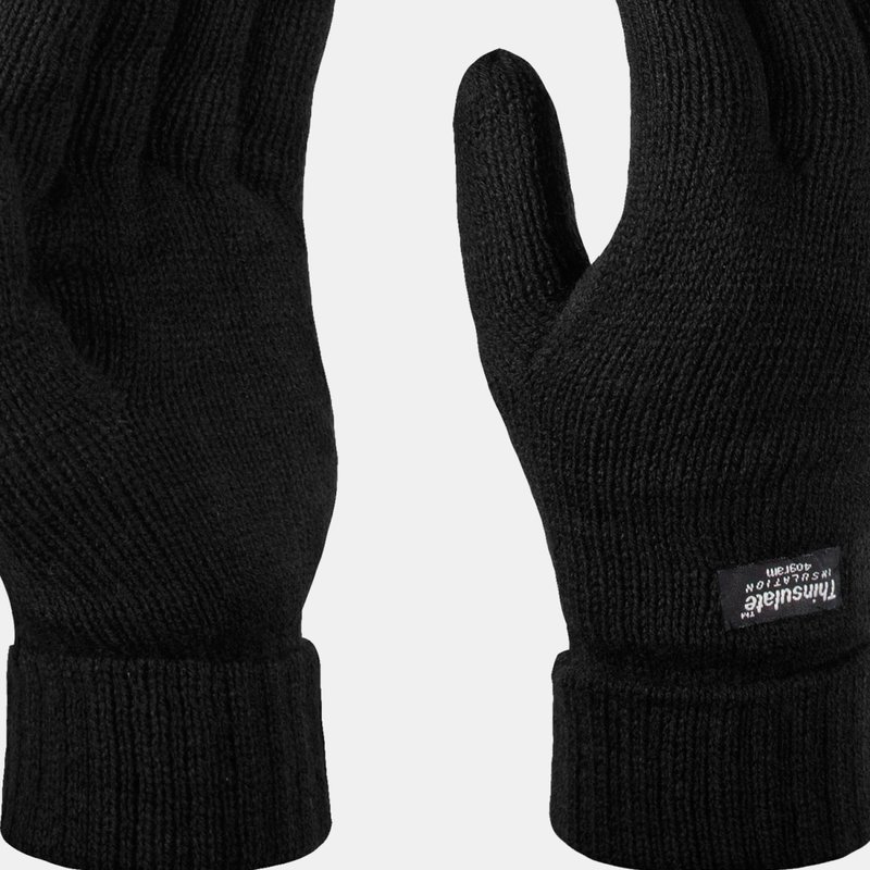 Regatta Unisex Thinsulate Thermal Winter Gloves In Black