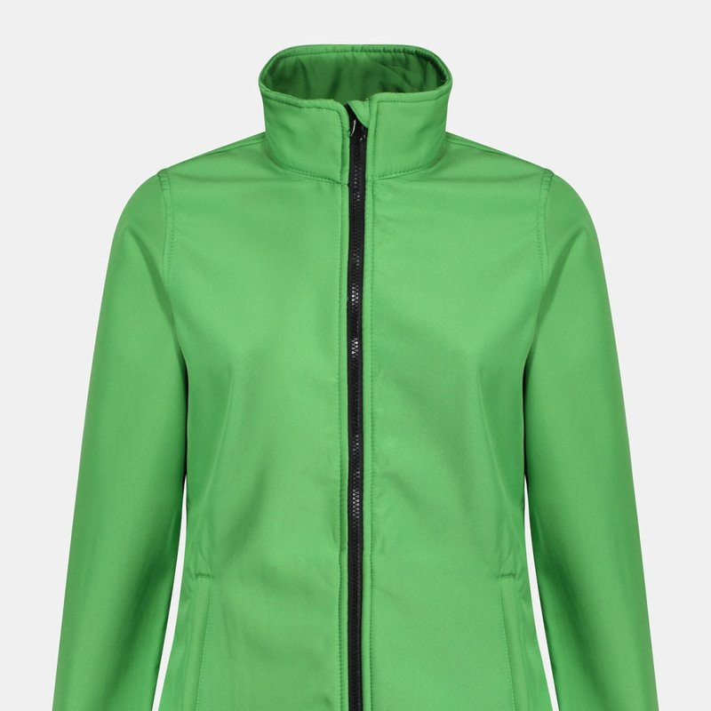 Regatta Womens/ladies Ablaze Printable Soft Shell Jacket In Green