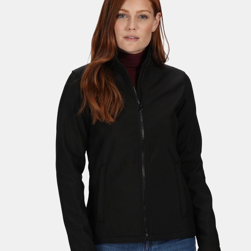 Regatta Womens/ladies Ablaze Printable Softshell Jacket In Black