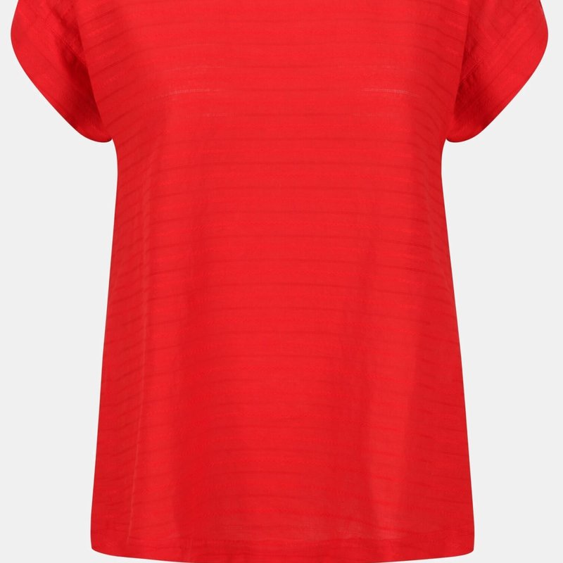 Regatta Womens/ladies Adine Stripe T-shirt In Red