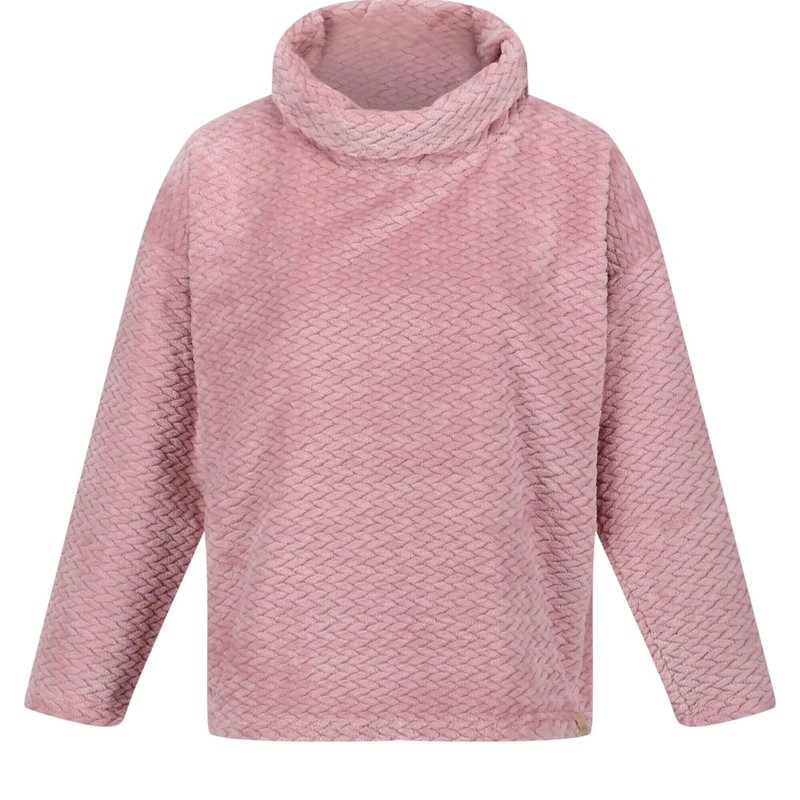 Regatta Womens/ladies Bekkah Plaited Fluffy Sweater In Pink