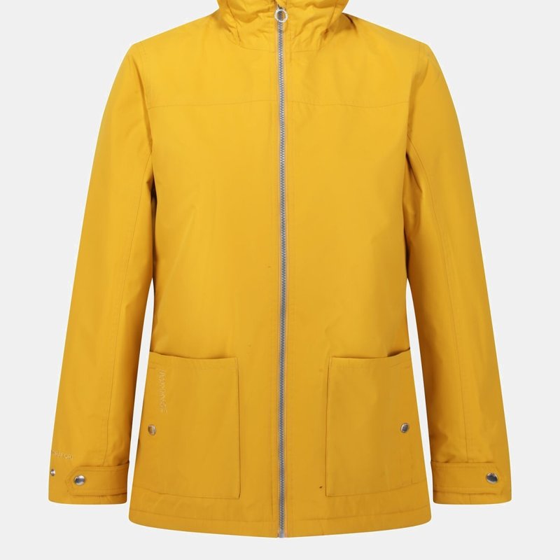 Shop Regatta Womens/ladies Bergonia Ii Hooded Waterproof Jacket In Yellow