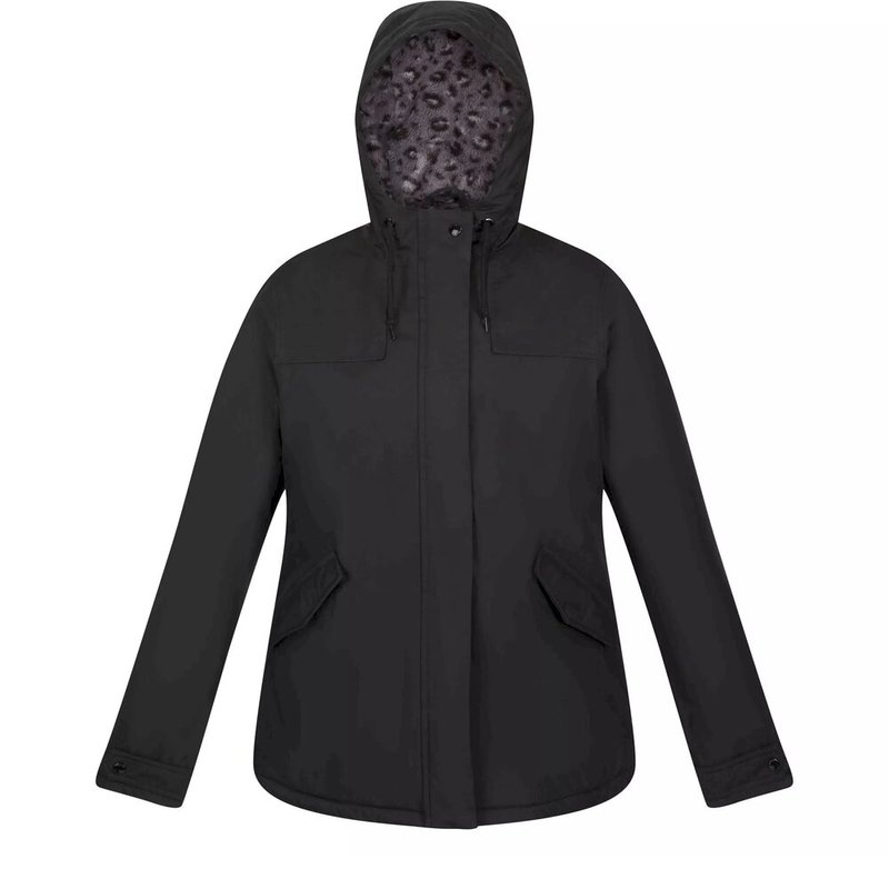 Regatta Womens/ladies Bria Faux Fur Lined Waterproof Jacket In Black