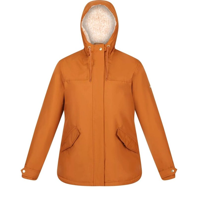 Regatta Womens/ladies Bria Faux Fur Lined Waterproof Jacket In Brown