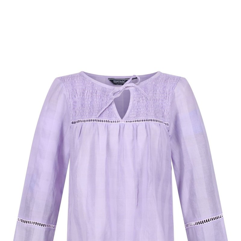 Shop Regatta Womens/ladies Calluna Long-sleeved Blouse In Purple