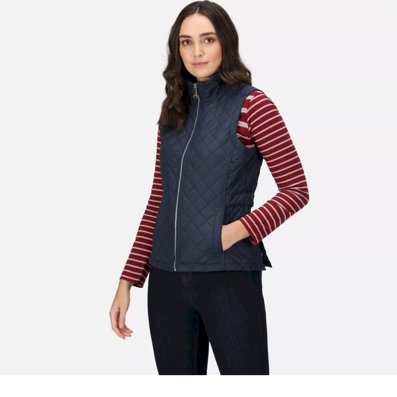 Regatta Womens/ladies Charleigh Checked Quilted Body Warmer In Blue