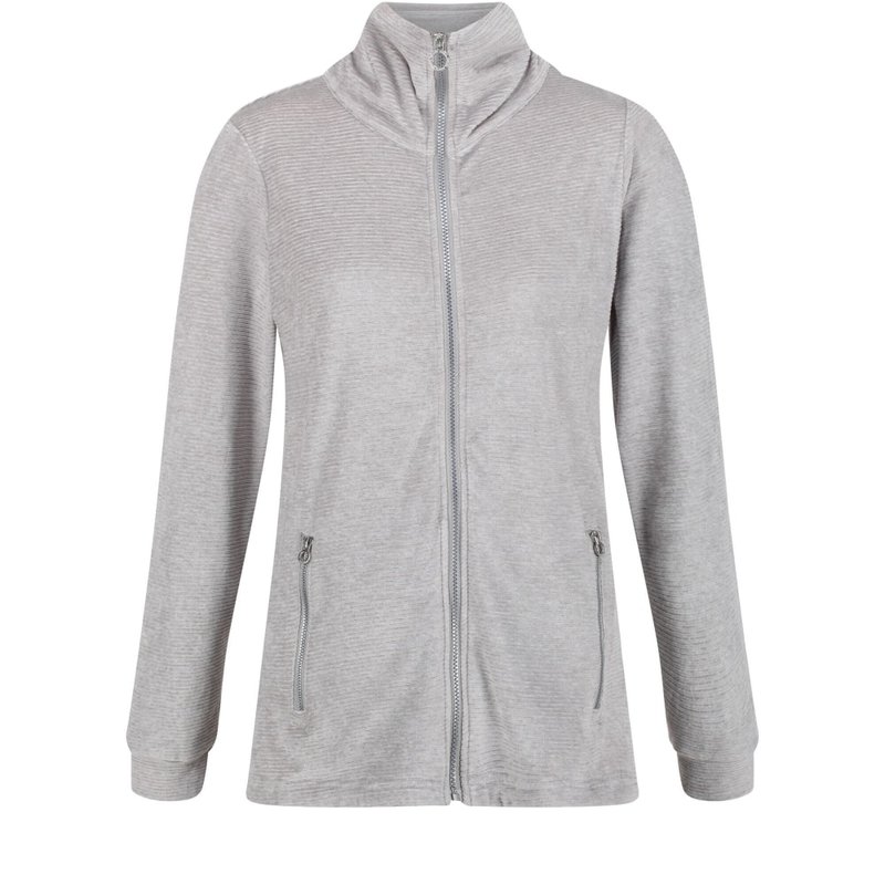 Regatta Womens/ladies Everleigh Textured Full Zip Fleece Jacket In Grey