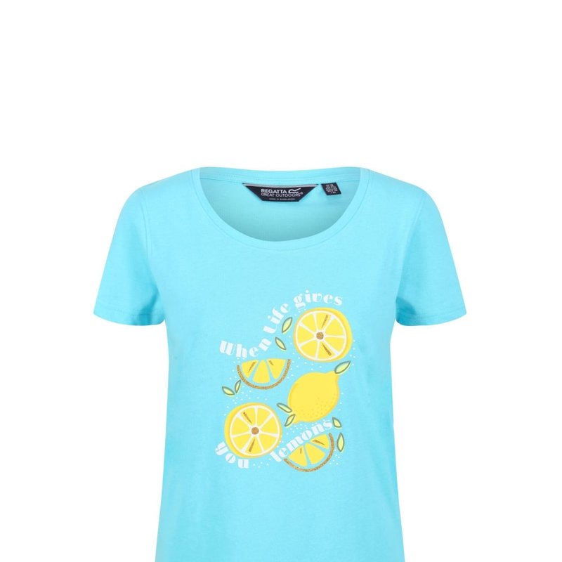Regatta Womens/ladies Filandra Vi Lemon T-shirt In Blue