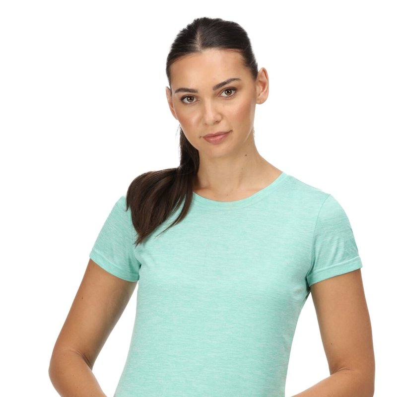 Regatta Womens/ladies Fingal Edition Marl T-shirt In Green