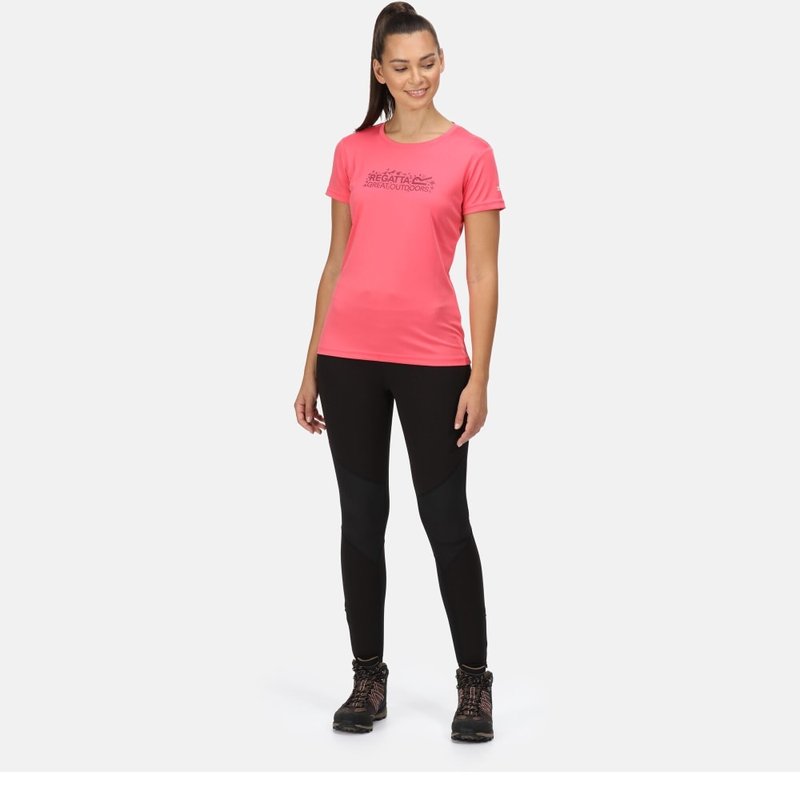 Regatta Womens/ladies Fingal Vi Logo T-shirt In Pink