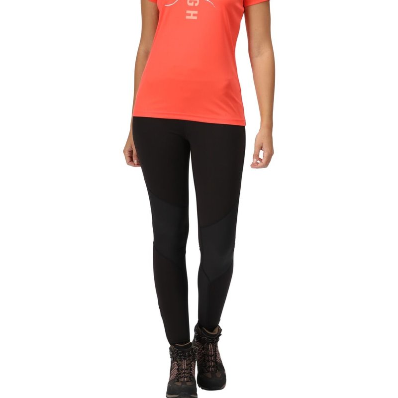 Regatta Womens/ladies Fingal Vi Mountain T-shirt In Orange