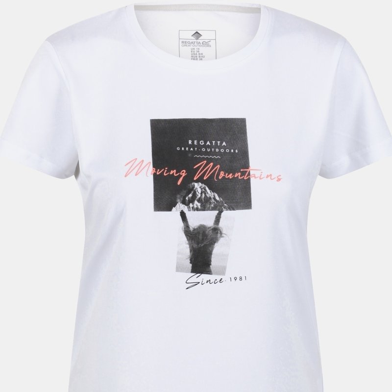 Regatta Womens/ladies Fingal Vi Mountain T-shirt In White