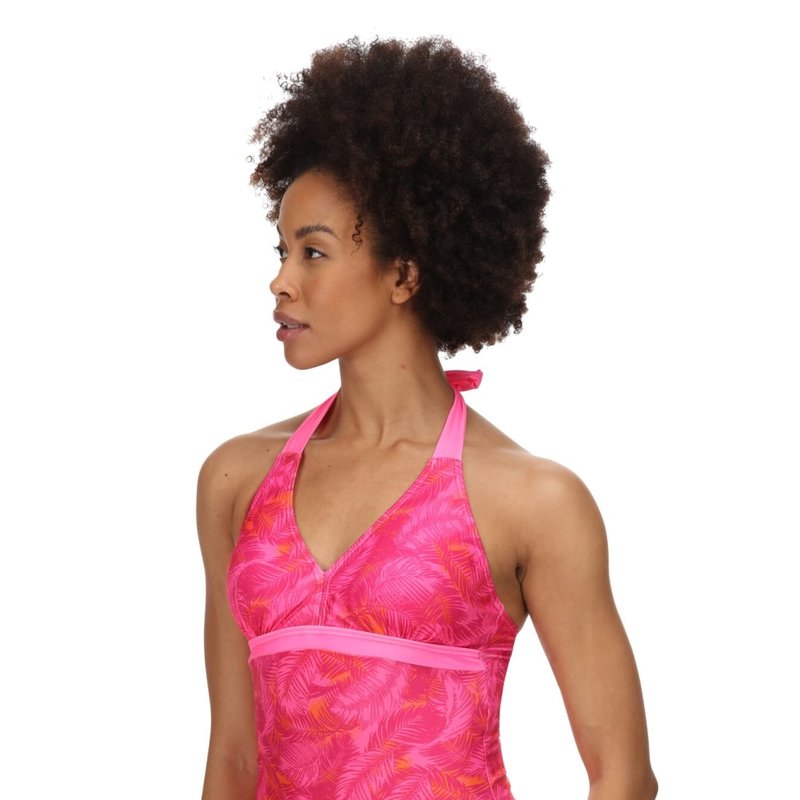 Regatta Womens/ladies Flavia Polka Dot One Piece Swimsuit In Pink