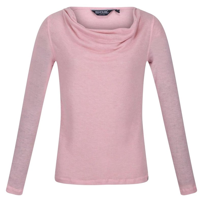 Regatta Womens/ladies Frayda Long Sleeved T-shirt In Pink