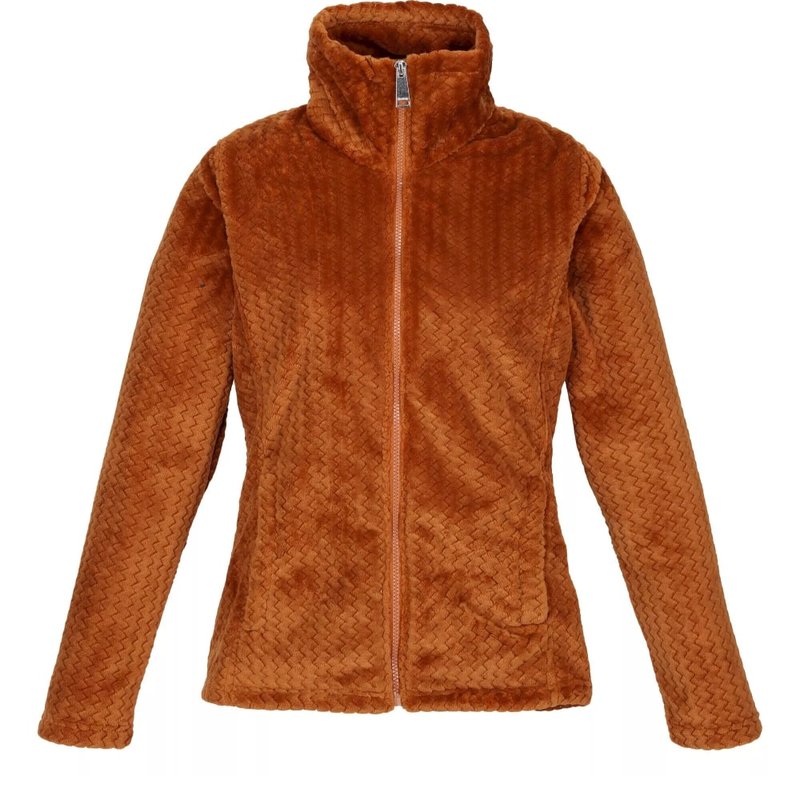 Regatta Womens/ladies Heloise Marl Full Zip Fleece Jacket In Brown