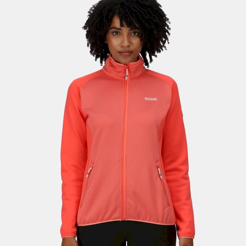 Regatta Womens/ladies Highton Ii Two Tone Full Zip Fleece Jacket In Orange