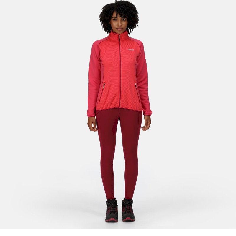 Regatta Womens/ladies Highton Ii Two Tone Half Zip Fleece Jacket In Pink