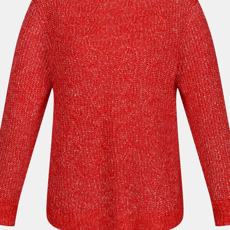 Regatta Womens/ladies Kensley Marl Knitted Sweater In Red