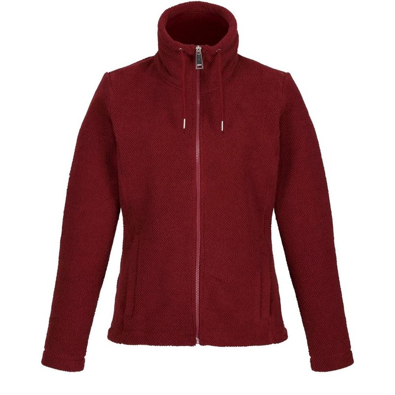 Regatta Womens/ladies Kizmitt Fluffy Full Zip Fleece Jacket In Red