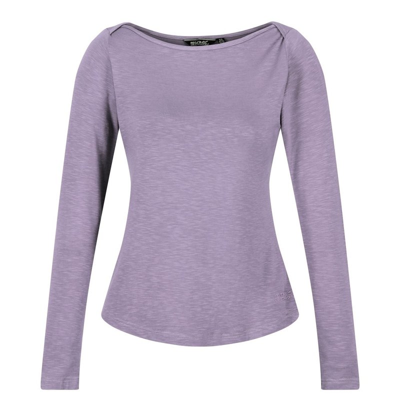 Regatta Womens/ladies Lakeisha Long-sleeved T-shirt In Purple