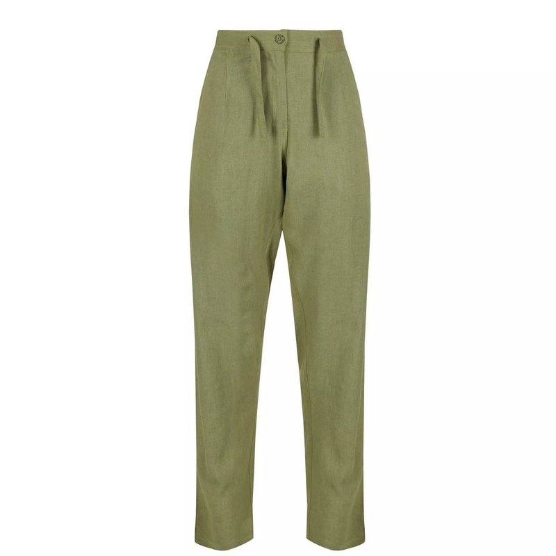 Regatta Womens/ladies Maida Linen Pants In Green