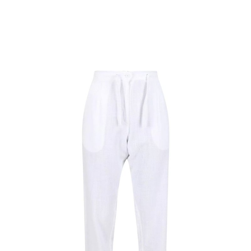 Regatta Womens/ladies Maida Linen Pants In White