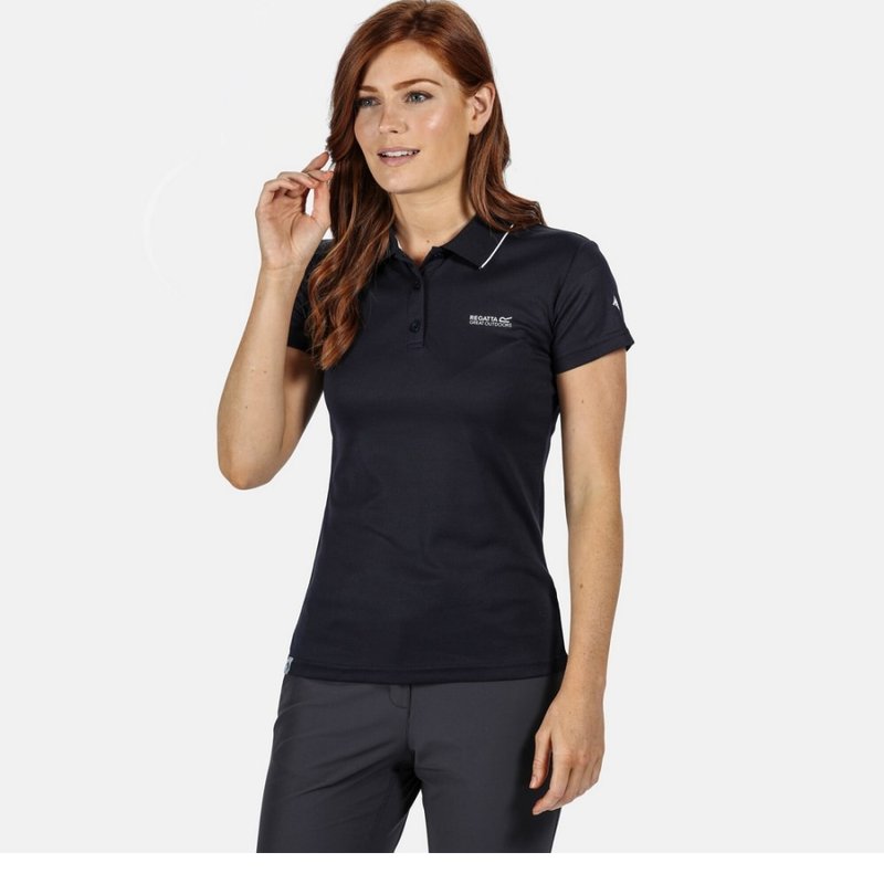 Shop Regatta Womens/ladies Maverick V Polo Shirt In Blue