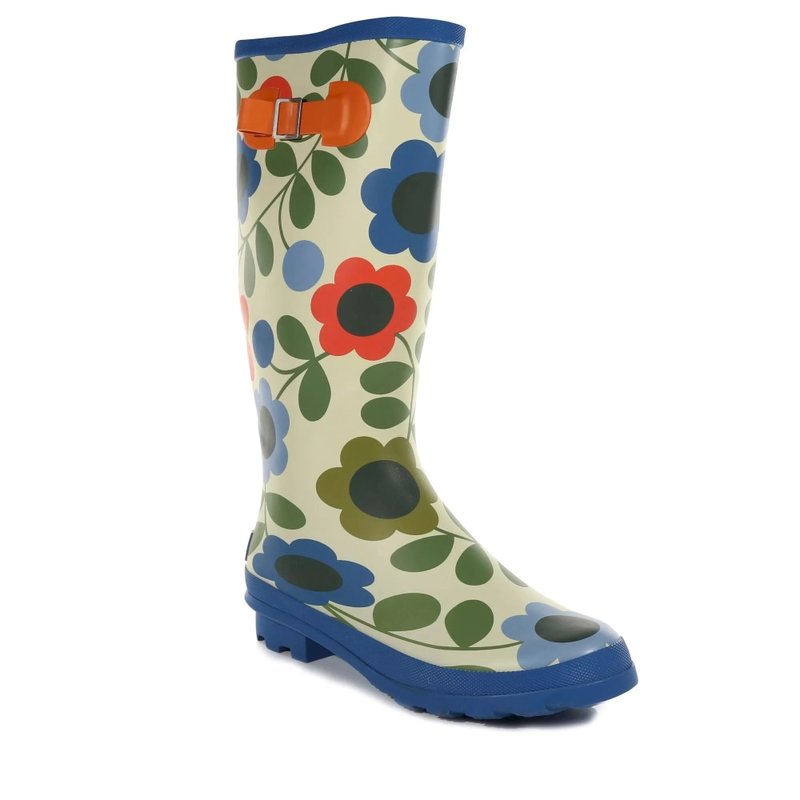 Regatta Womens/ladies Orla Kiely Meadow Floral Galoshes Boot In Blue