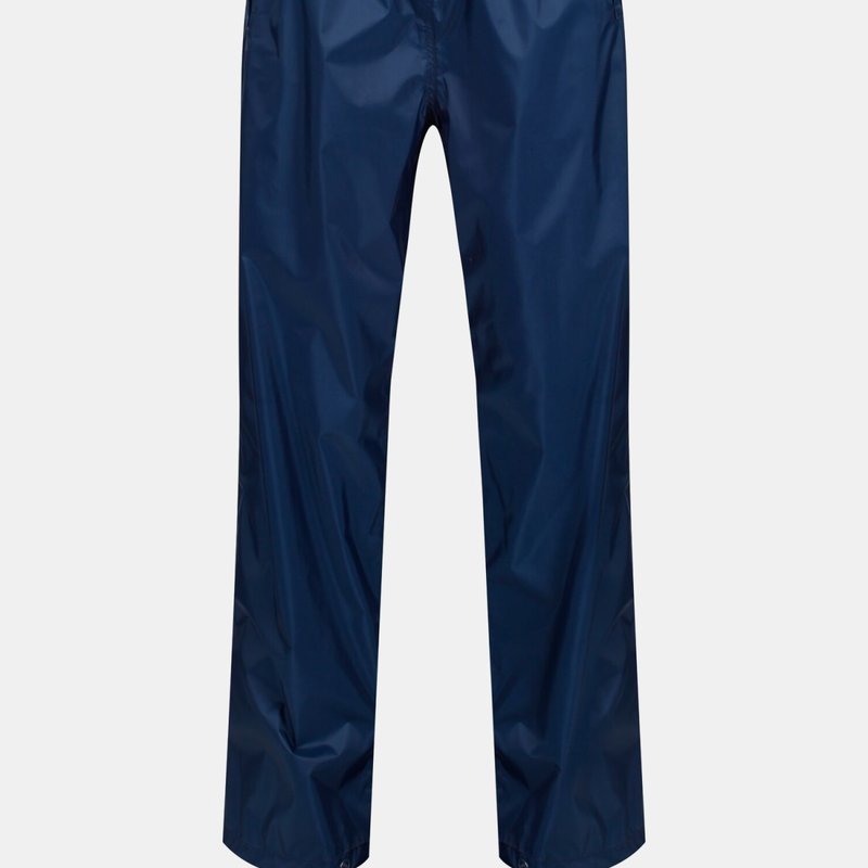 Regatta Womens/ladies Packaway Rain Trousers In Blue